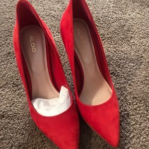 Red aldo heels/pumps